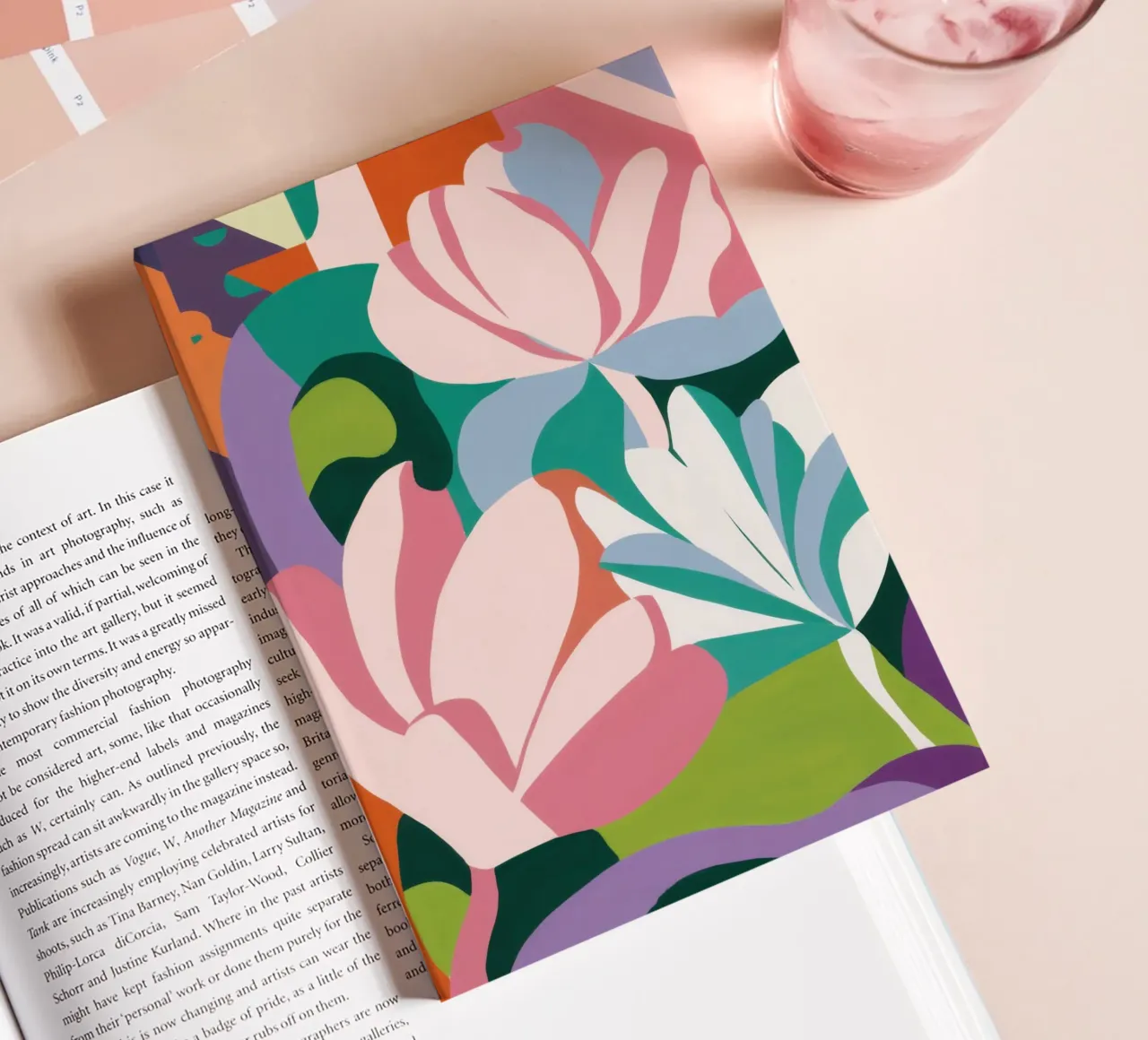 Graceful Lily Abstract notebook by Thistle Bloom