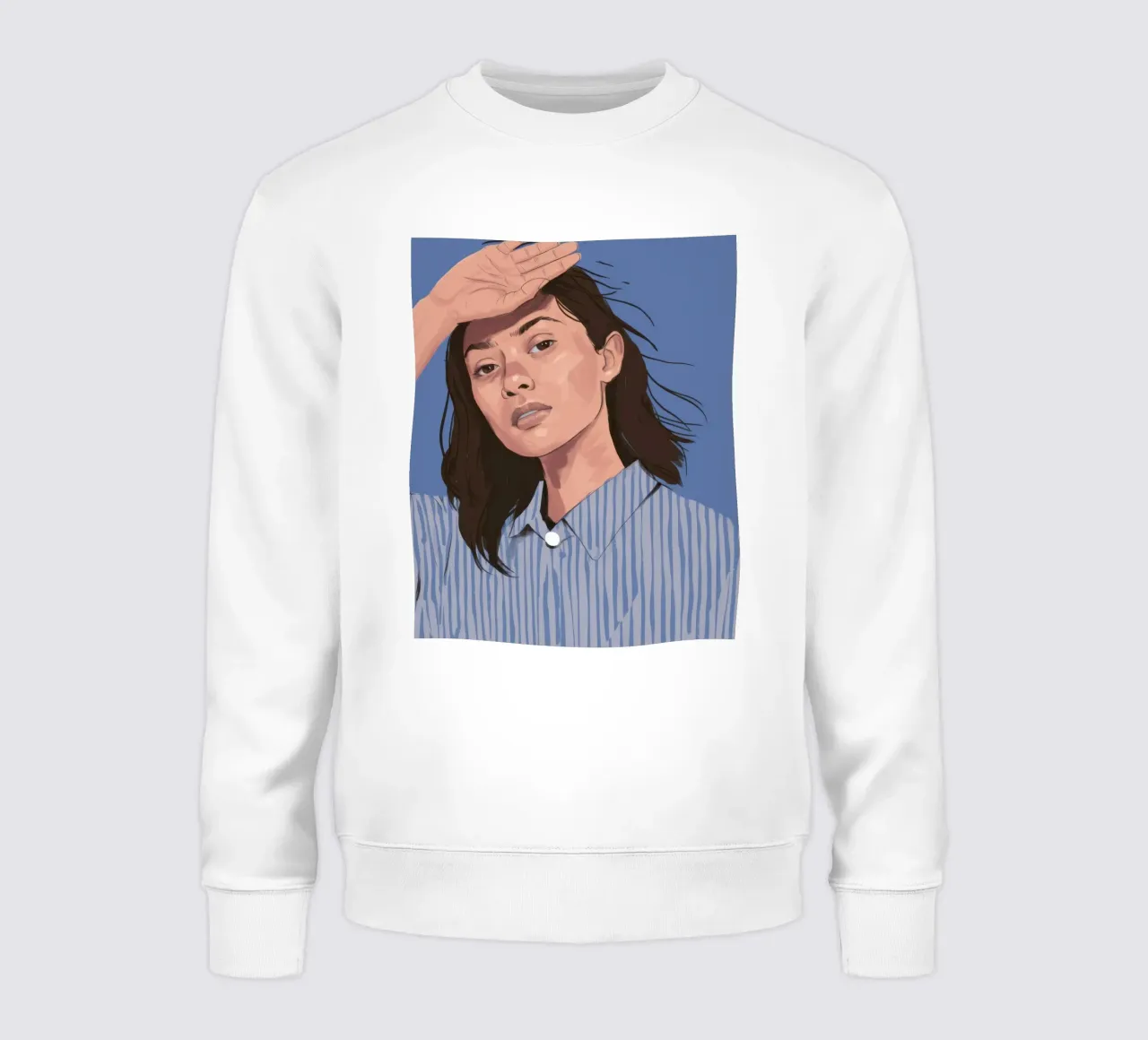 Peinzend Gestreept Overhemd sweatshirt van Mark Solaria