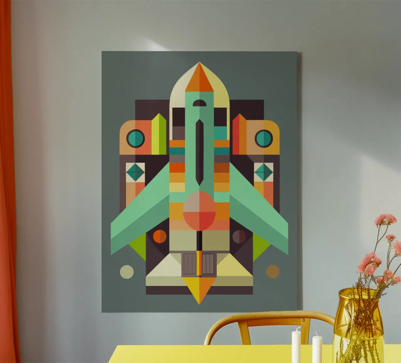 vectorillustratie vliegtuig canvas met Baklijst van Shillas