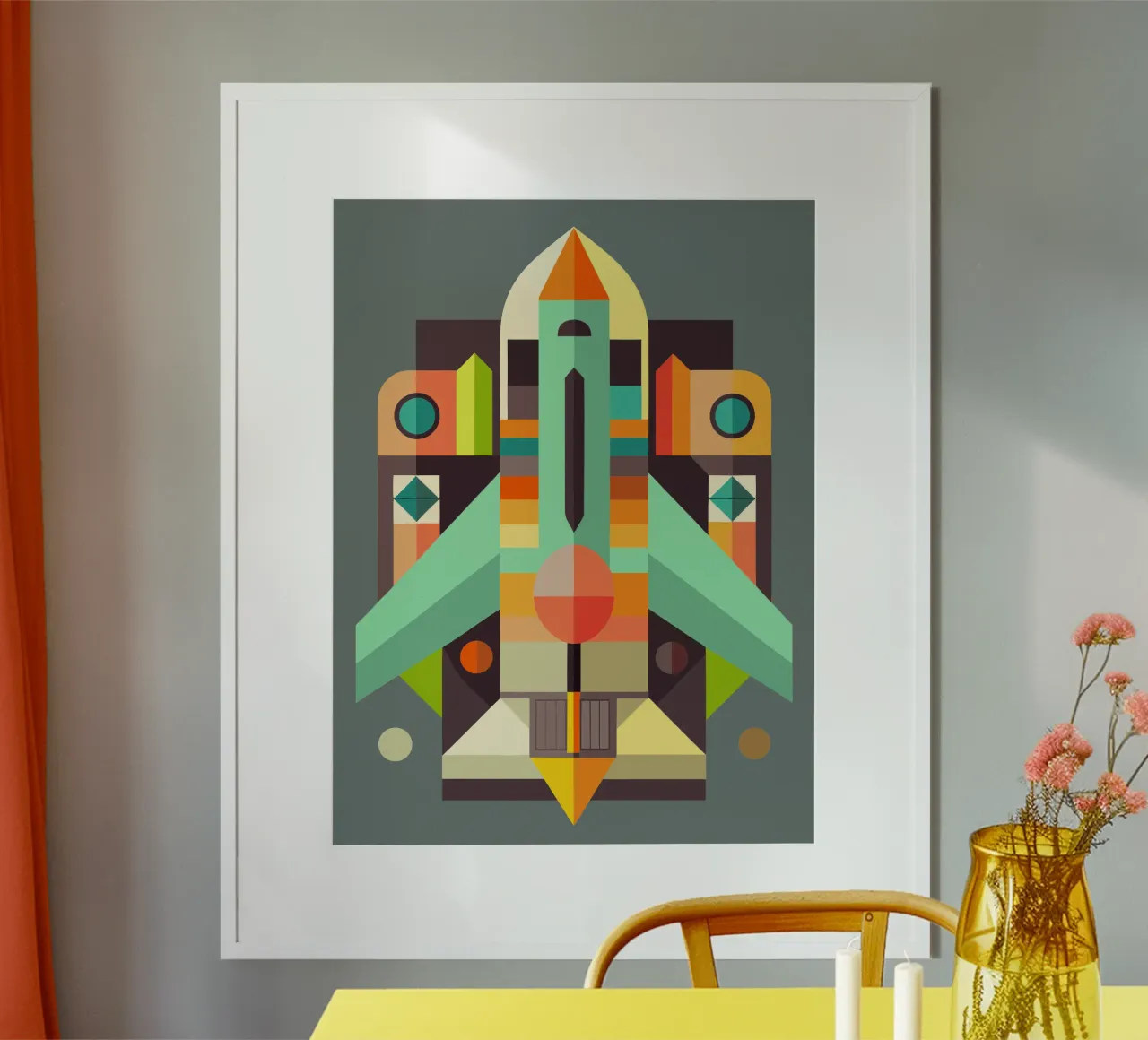 avión ilustración vectorial poster de Shillas