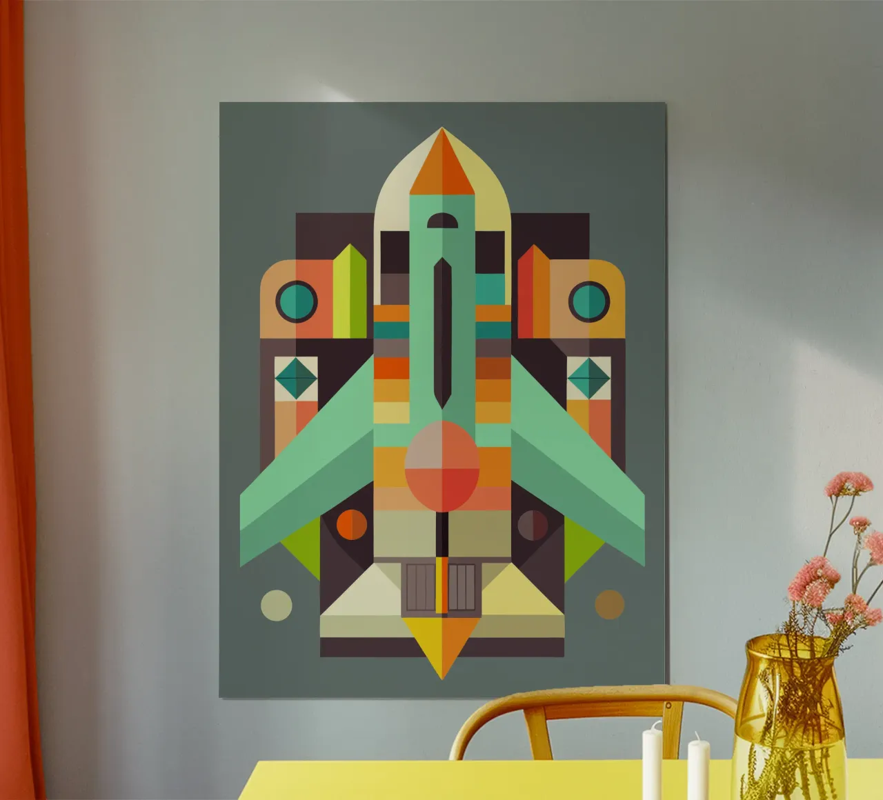 avión ilustración vectorial poster de Shillas