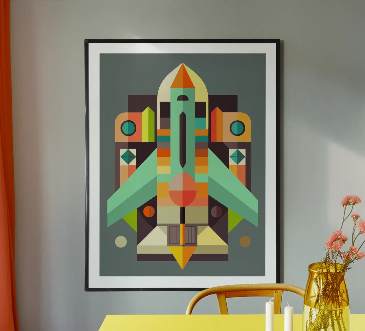 avión ilustración vectorial poster de Shillas