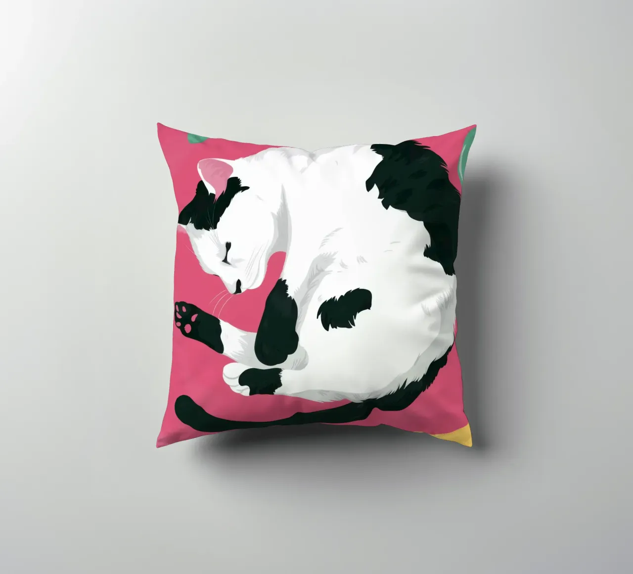 Sonnellino del gatto contento cuscino da Trace Brush