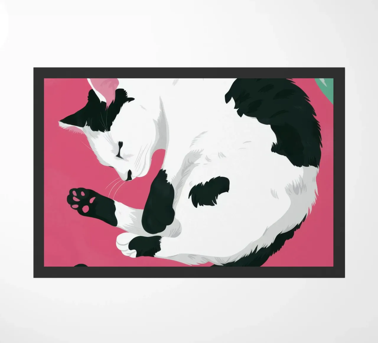 Sonnellino del gatto contento zerbino da Trace Brush