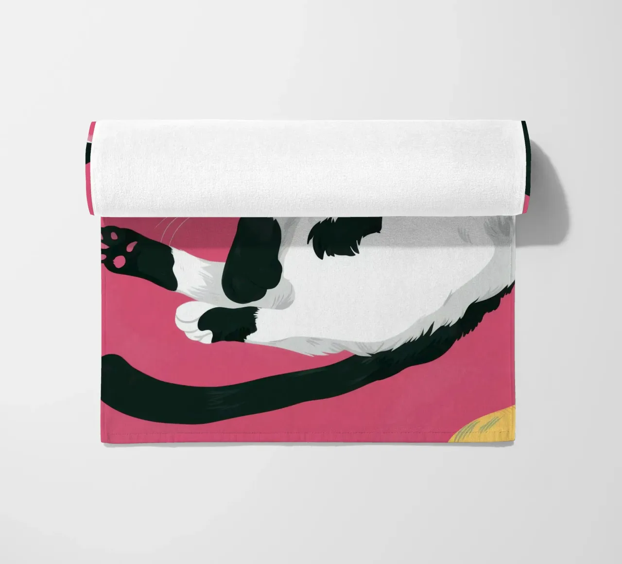 Sonnellino del gatto contento telo mare da Trace Brush