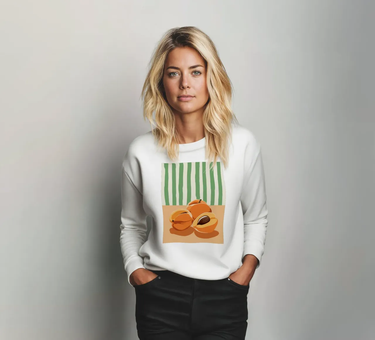 Tranches d'abricots Simplicité sweat de Irish Strokes
