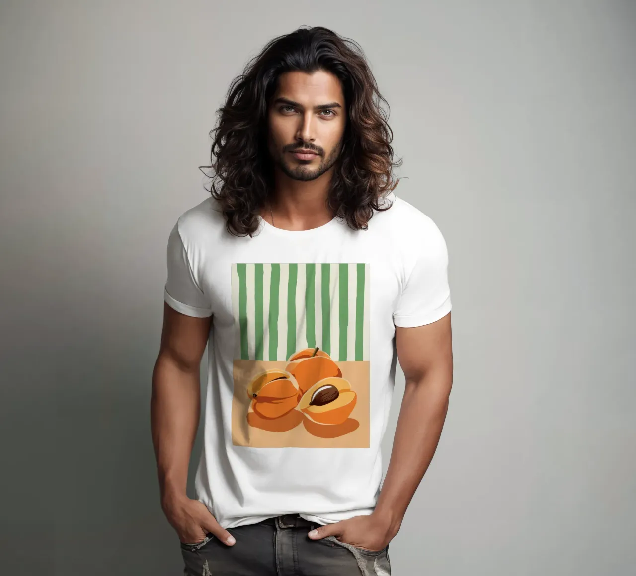 Tranches d'abricots Simplicité t-shirt de Irish Strokes
