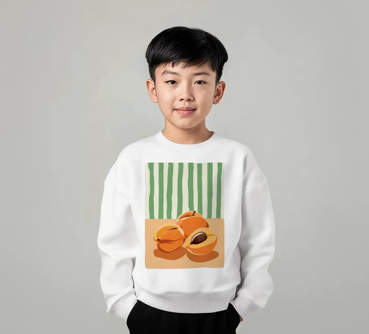 Tranches d'abricots Simplicité sweat enfant de Irish Strokes