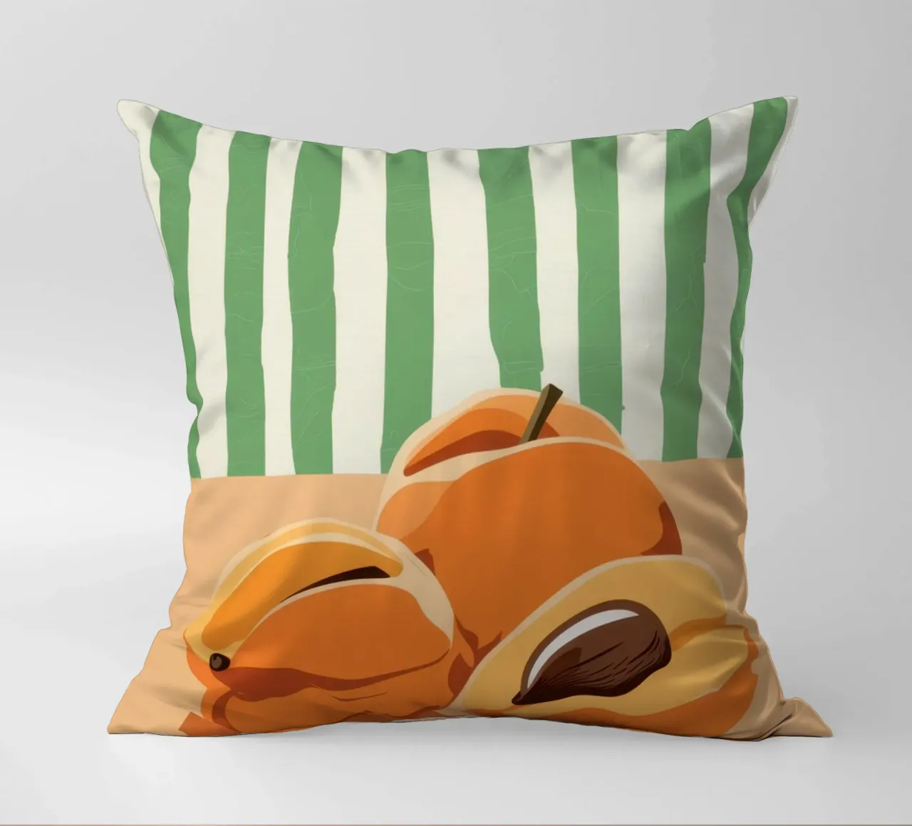 Tranches d'abricots Simplicité coussin de Irish Strokes