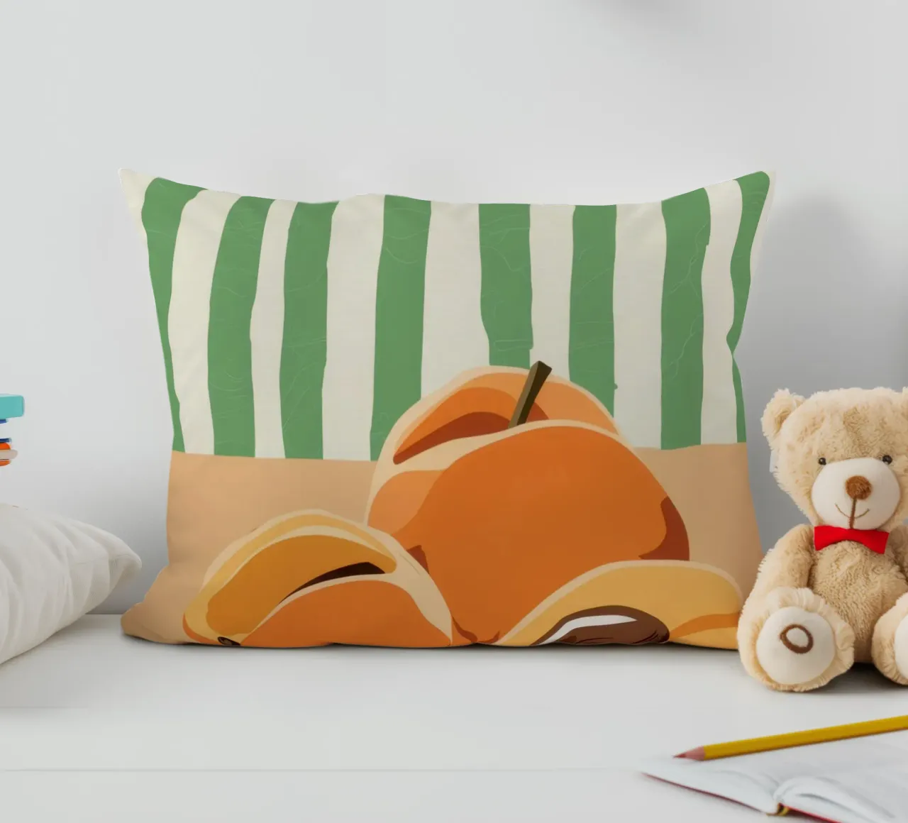 Tranches d'abricots Simplicité coussin de Irish Strokes