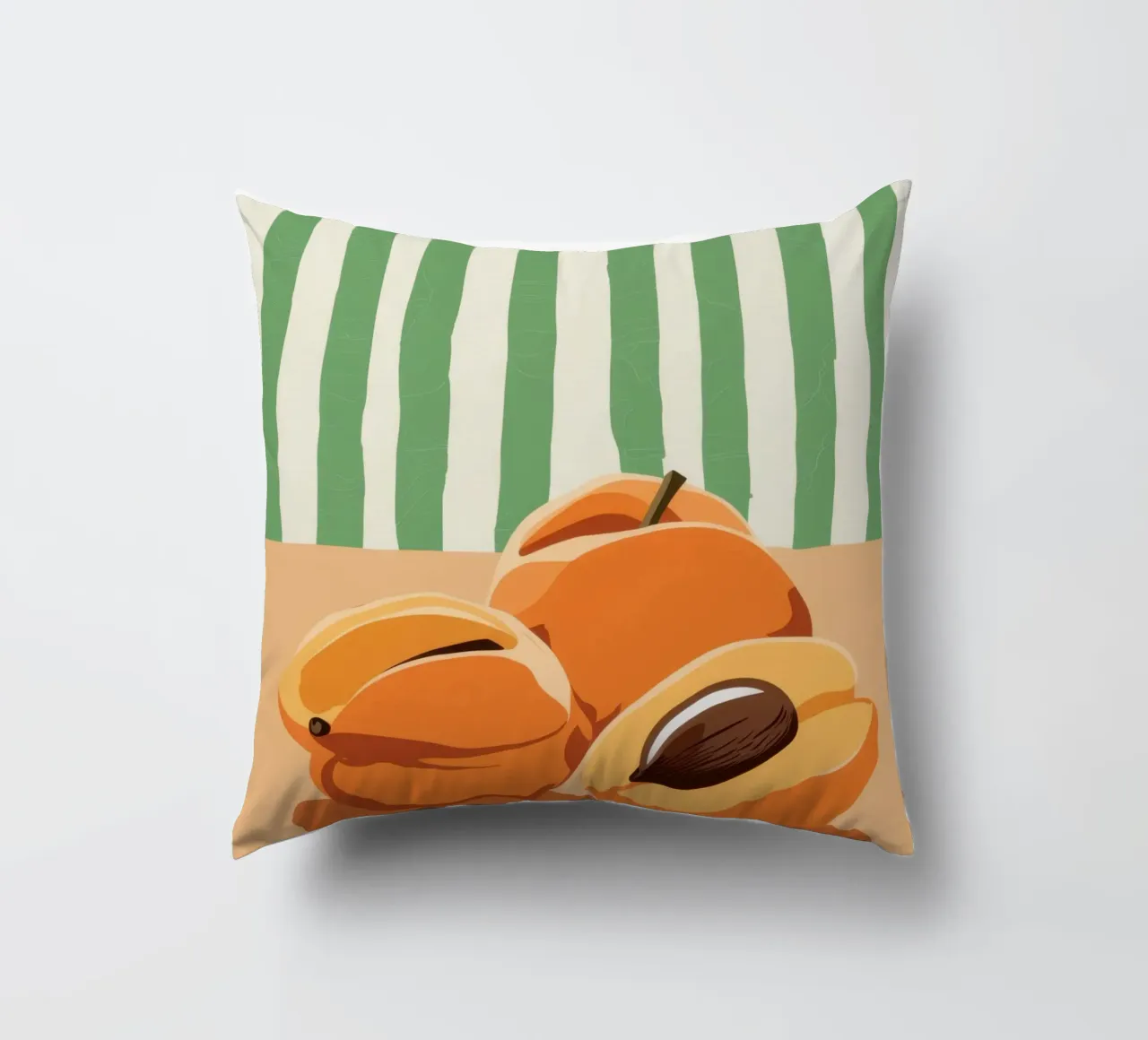 Tranches d'abricots Simplicité coussin de Irish Strokes