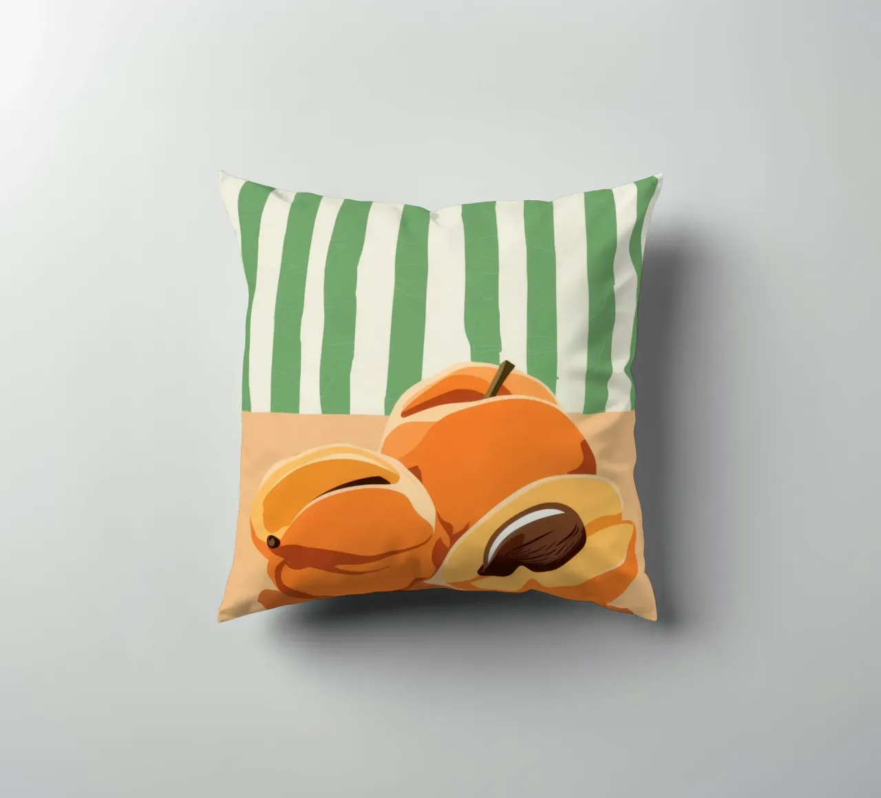 Tranches d'abricots Simplicité coussin de Irish Strokes
