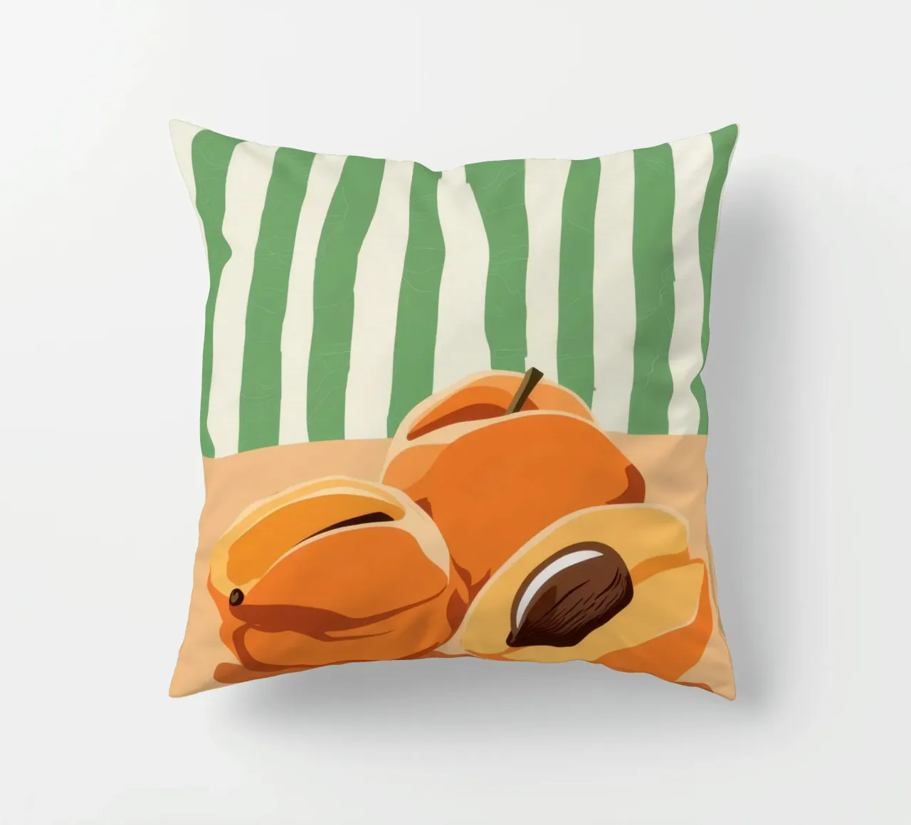 Tranches d'abricots Simplicité coussin de Irish Strokes