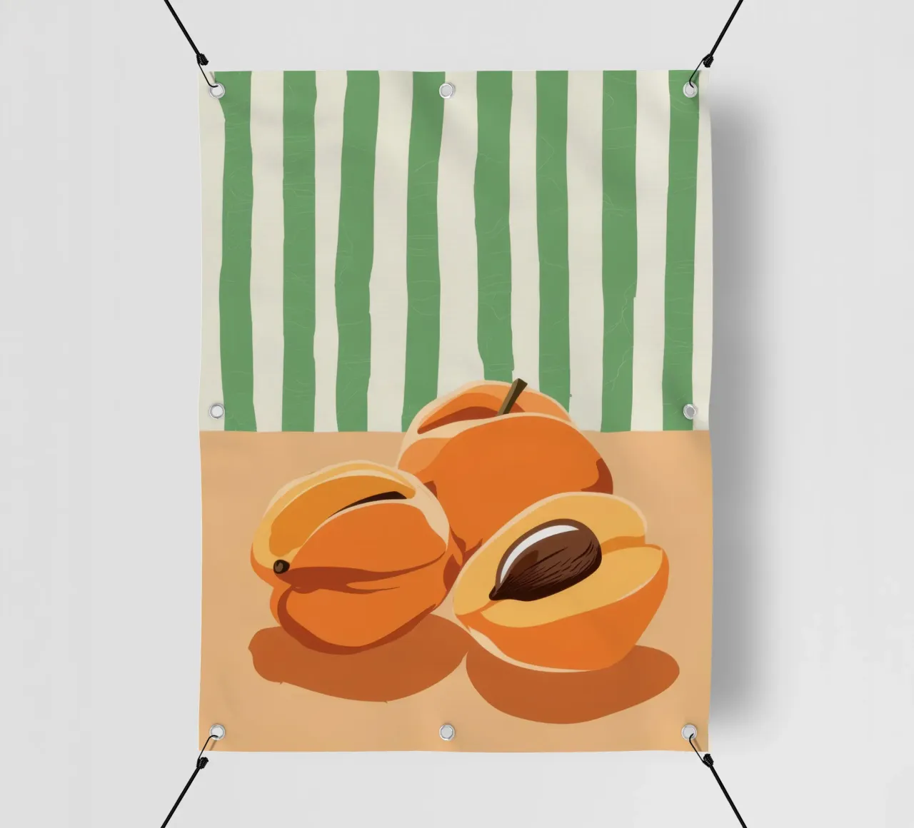 Tranches d'abricots Simplicité bâche pvc de Irish Strokes