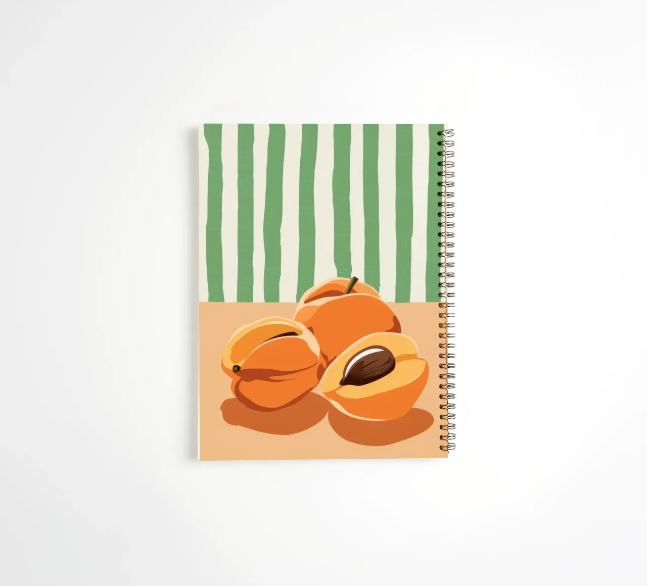Sliced Apricot Simplicity spiral notebook by Irish Strokes