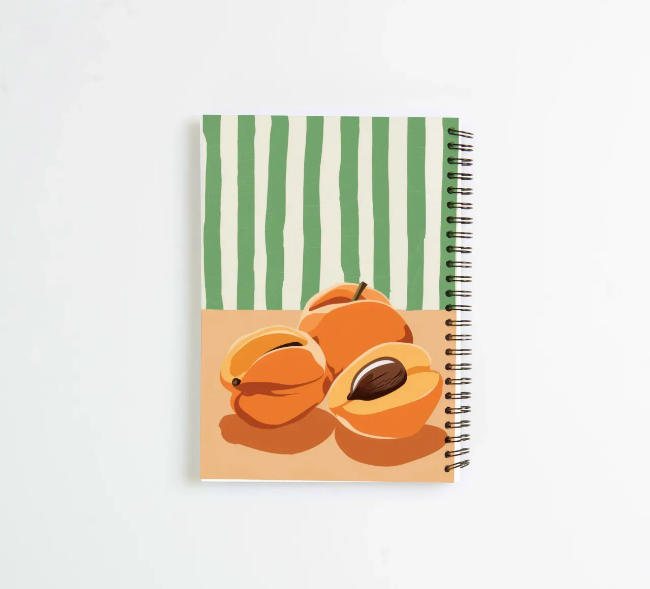 Sliced Apricot Simplicity spiral notebook by Irish Strokes