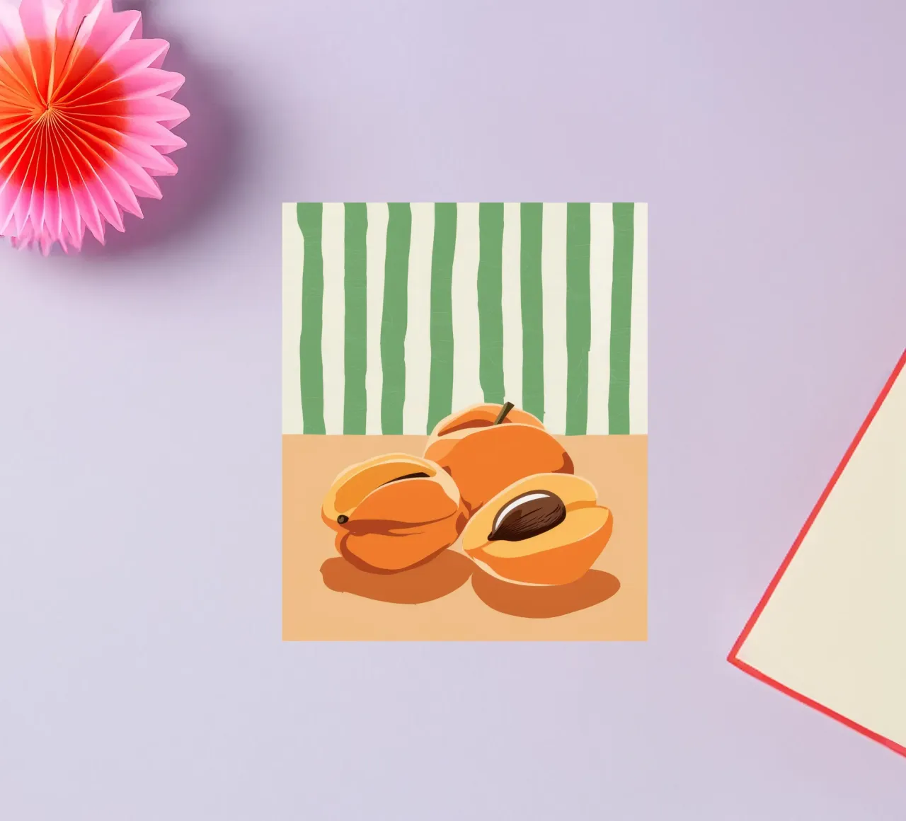Tranches d'abricots Simplicité autocollant de Irish Strokes