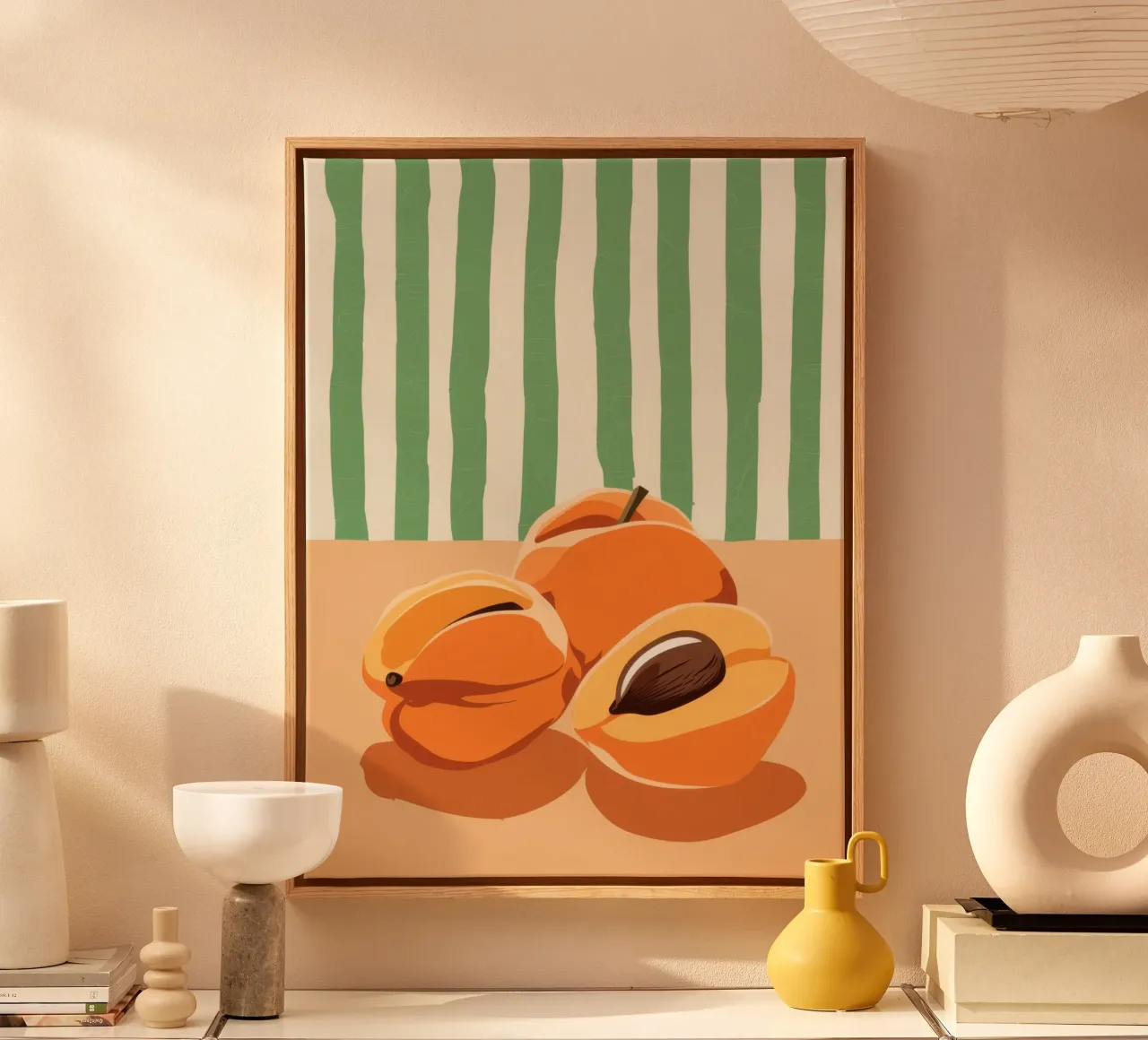 Sliced Apricot Simplicity canvas by Irish Strokes