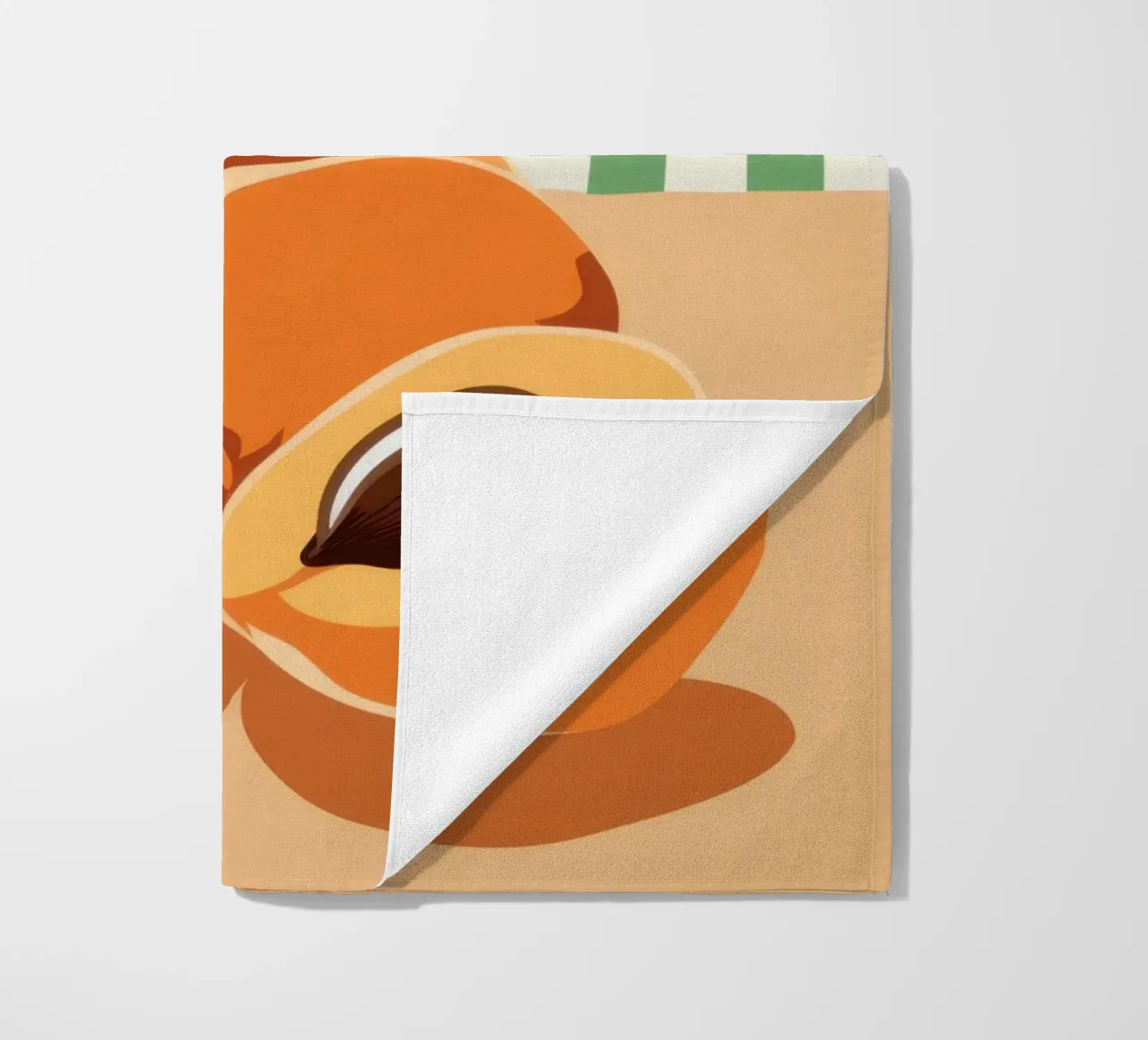 Sliced Apricot Simplicity beach towel by Irish Strokes