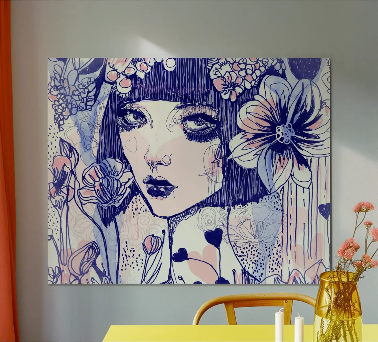 giardino segreto poster con telaio in legno da Giulio Iurissevich