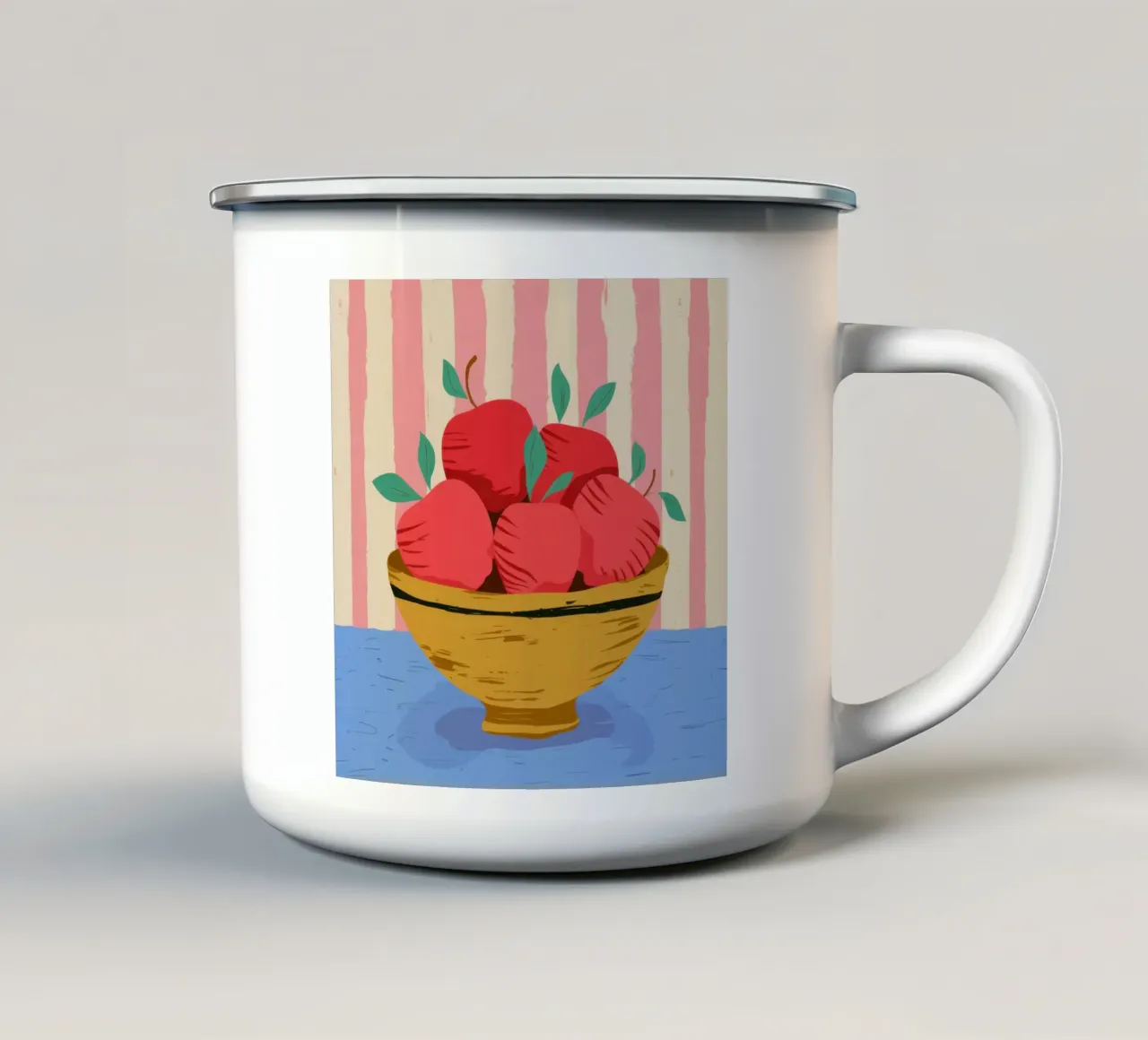 Abbondanza di mele cremisi tazza in smalto da Selene Shade