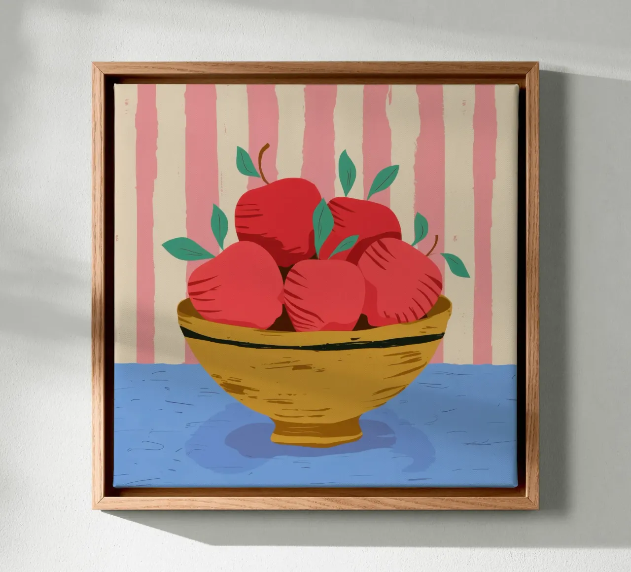 Karmozijnrode appel overvloed canvas met Baklijst van Selene Shade