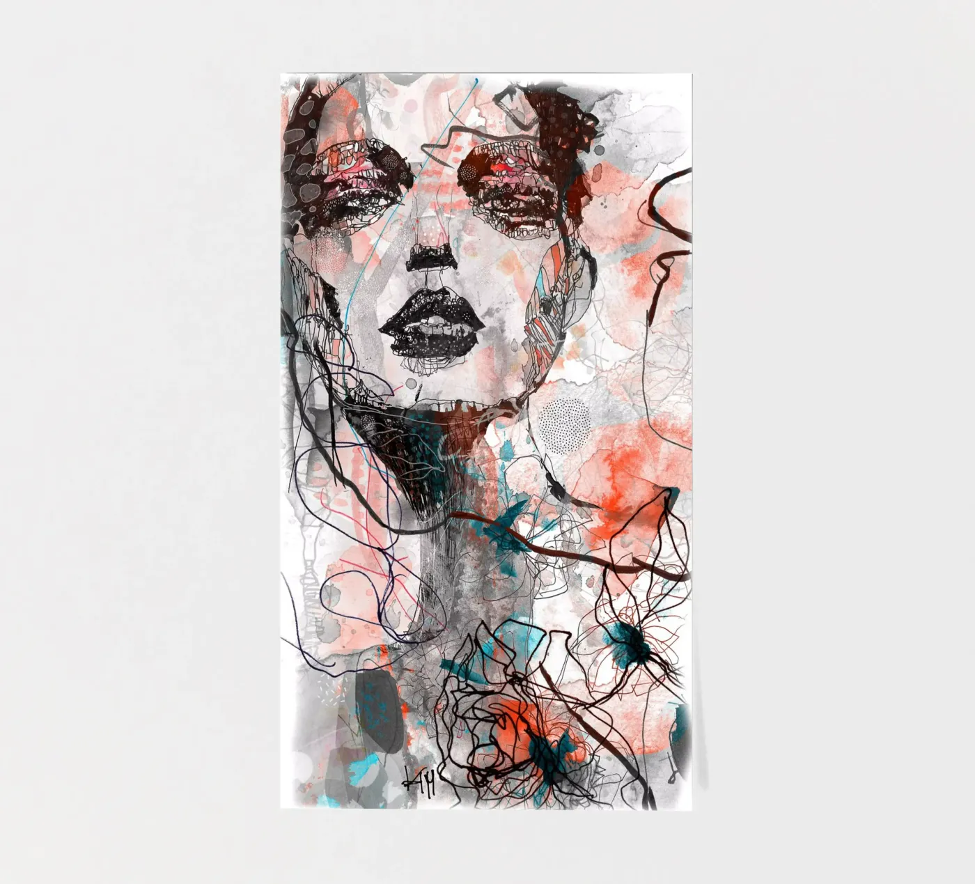 turquoise sticker sheet by Giulio Iurissevich