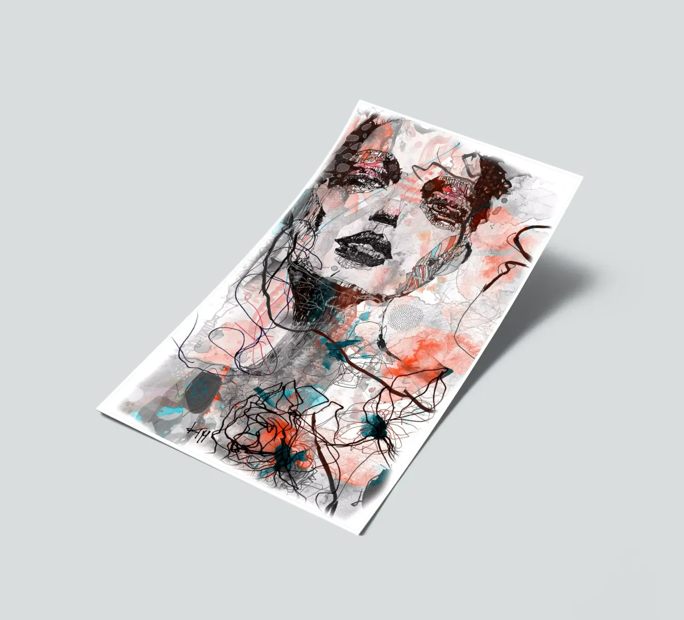 turquoise sticker sheet by Giulio Iurissevich