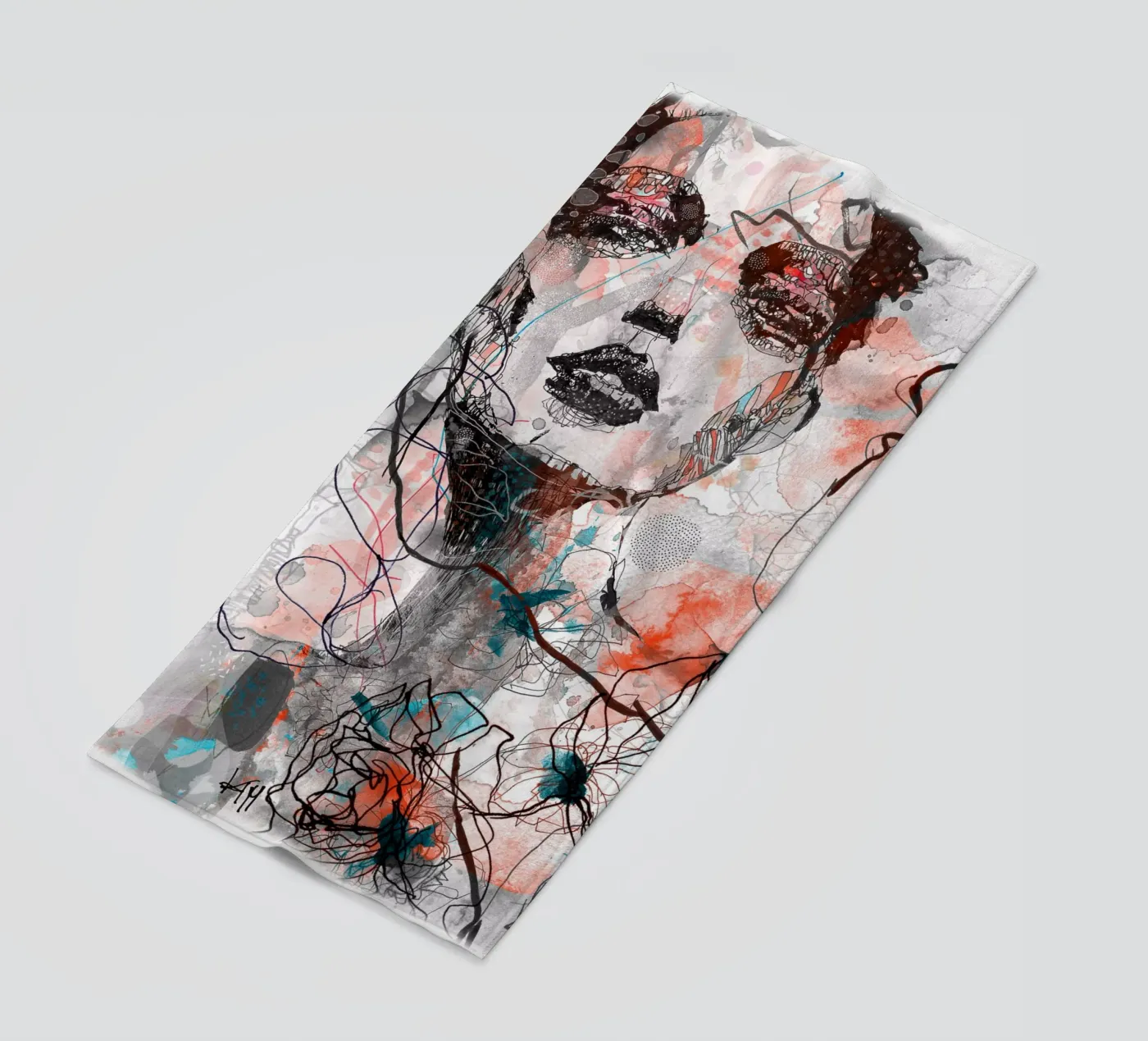 turquoise strandhanddoek van Giulio Iurissevich