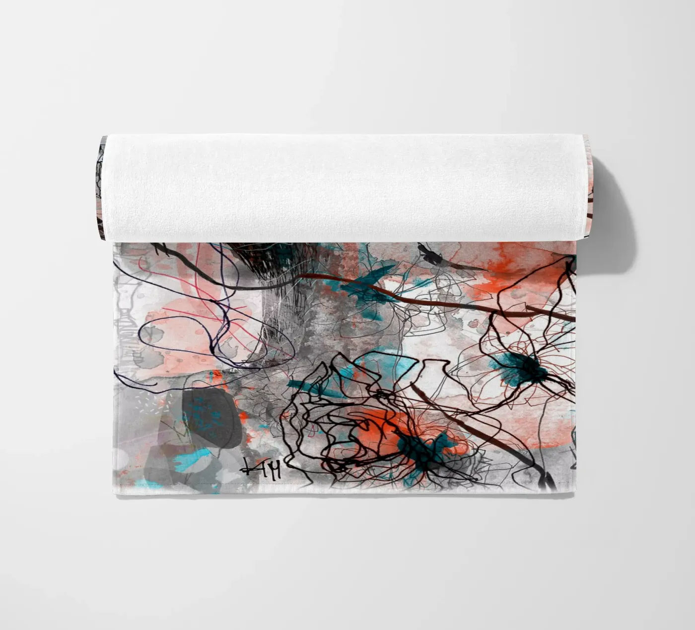 turquoise strandhanddoek van Giulio Iurissevich