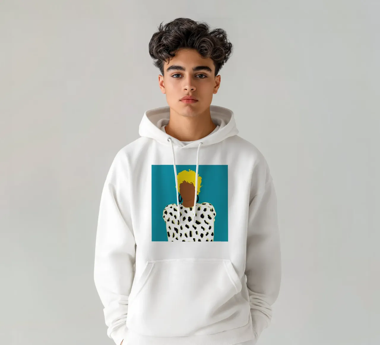 Stampa dalmata feroce felpa con cappuccio da Irish Strokes