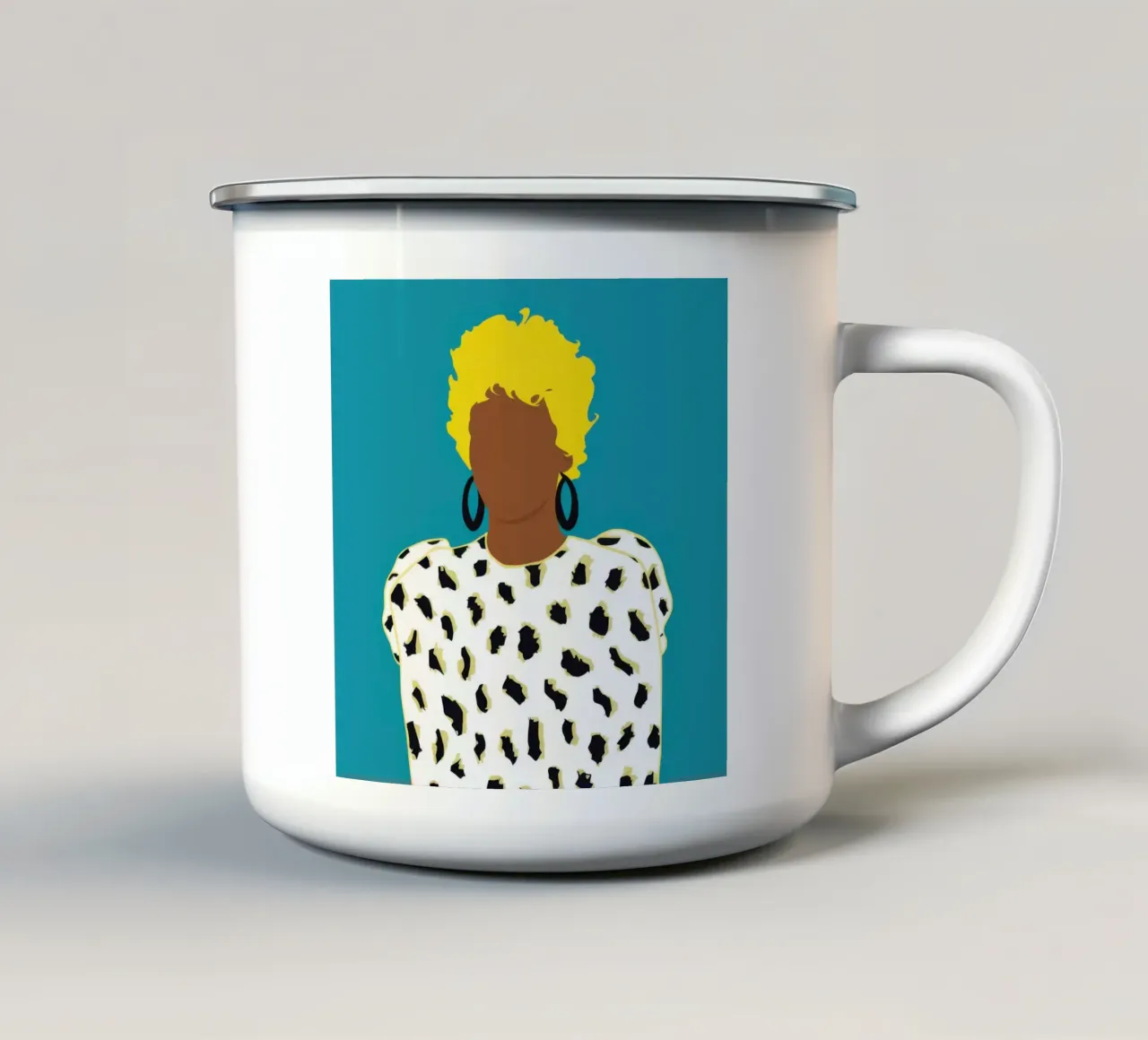 Stampa dalmata feroce tazza in smalto da Irish Strokes