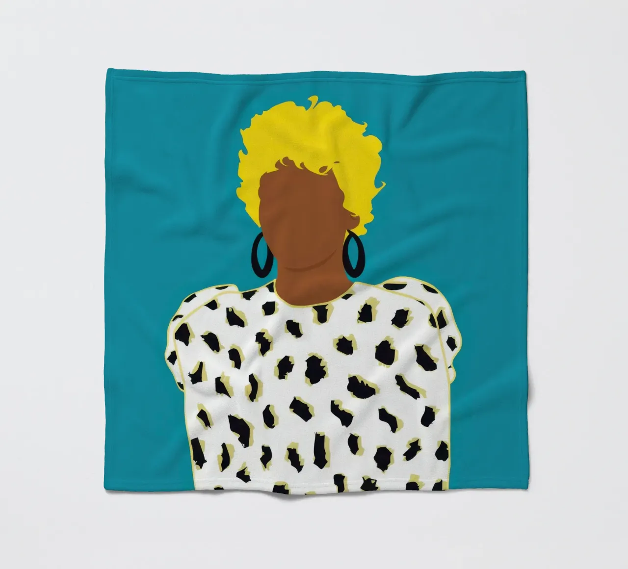 Fierce Dalmatian Print fleece blanket by Irish Strokes