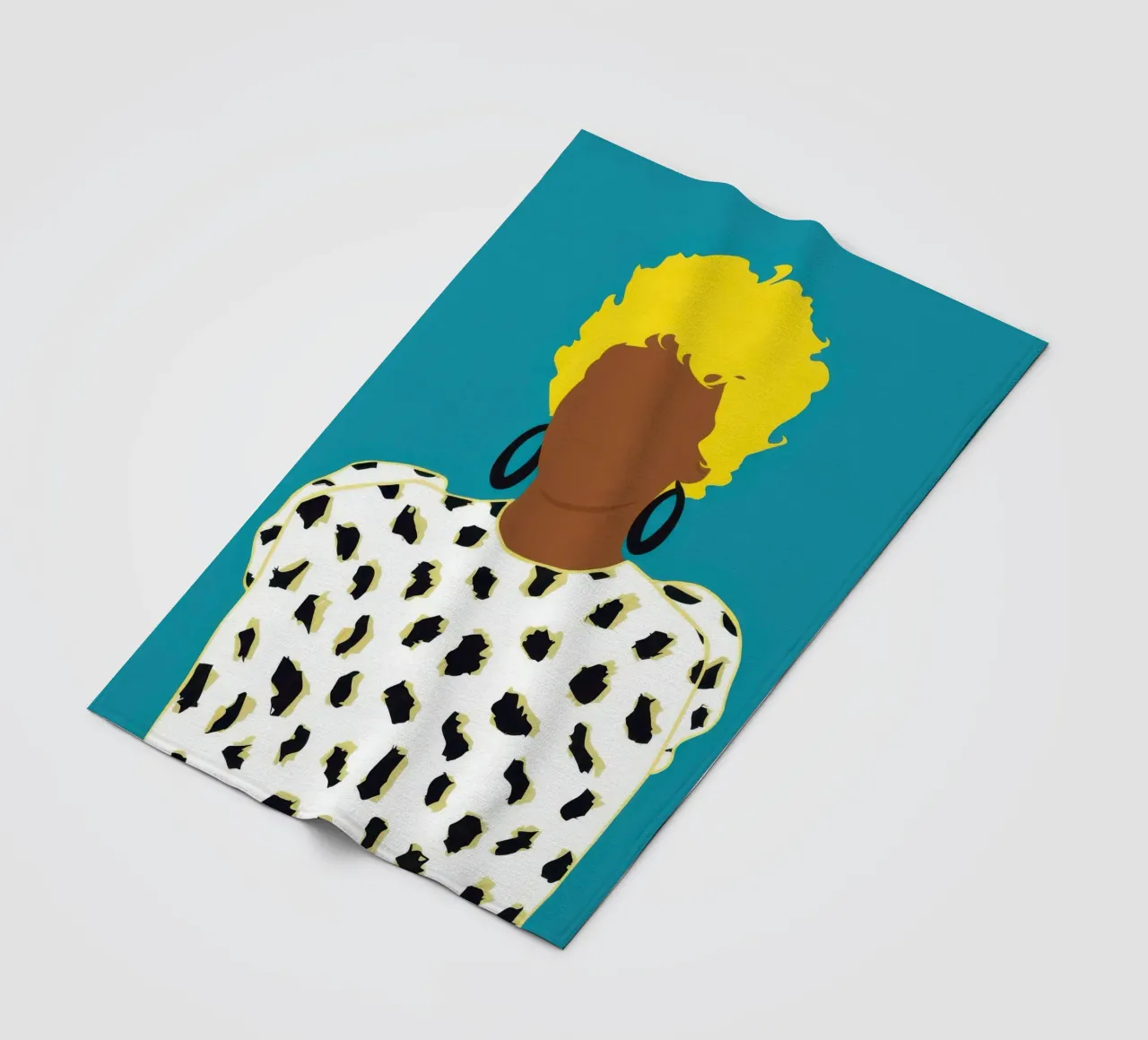 Fierce Dalmatian Print fleece blanket by Irish Strokes