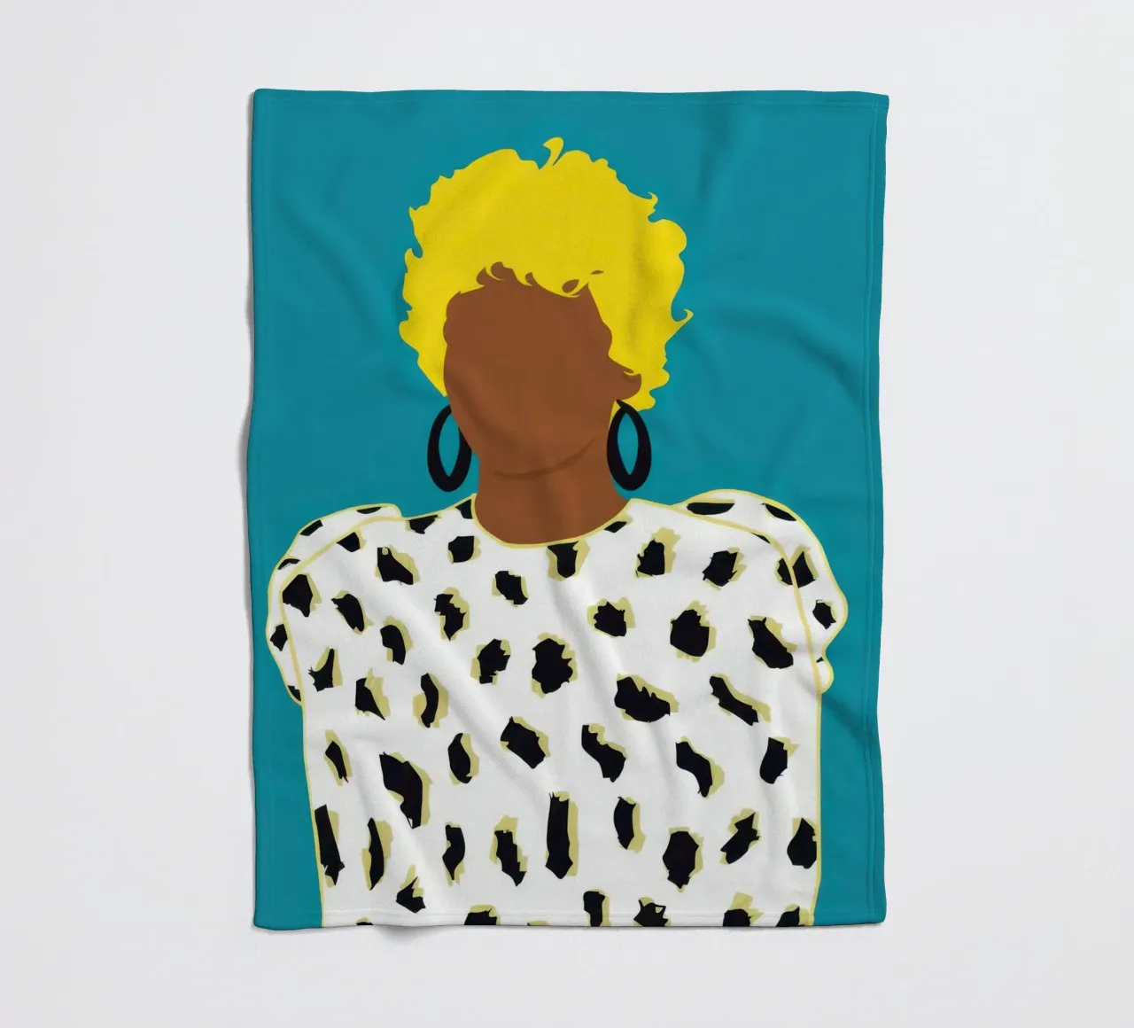 Fierce Dalmatian Print fleece blanket by Irish Strokes
