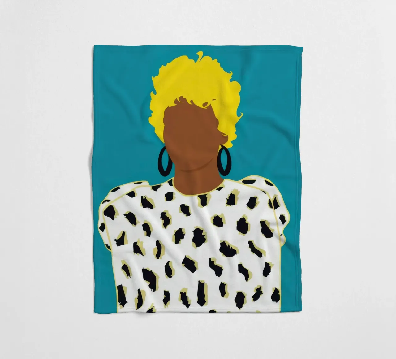 Fierce Dalmatian Print fleece blanket by Irish Strokes