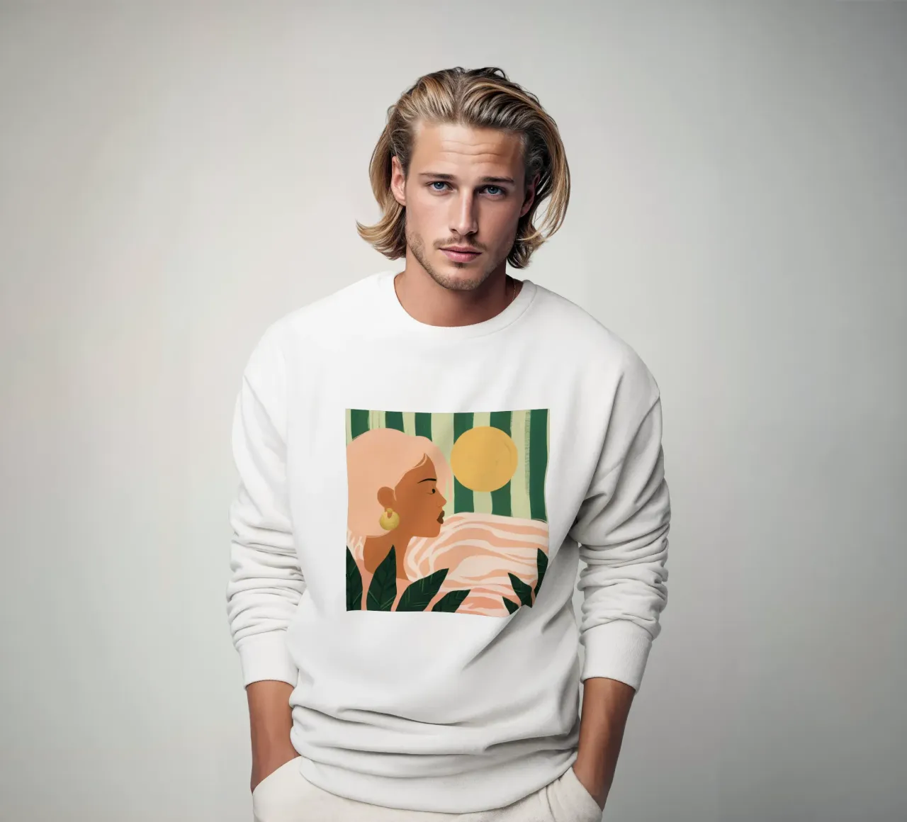 Zwei Frauen im Profil Sweatshirt von Thistle Bloom