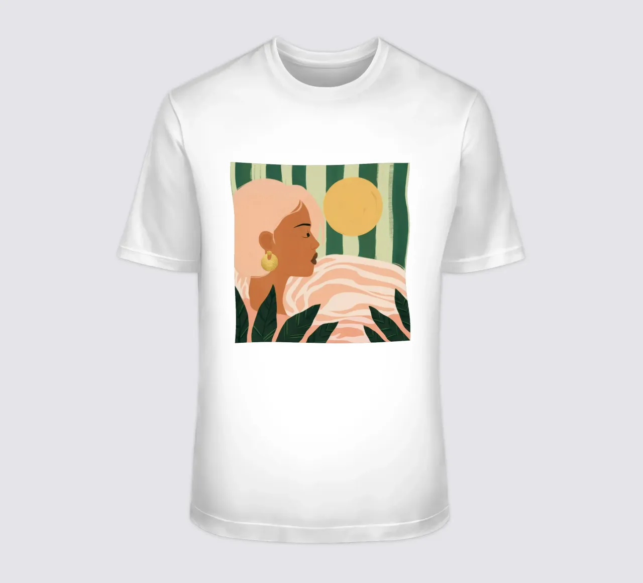 Due donne di profilo t-shirt da Thistle Bloom