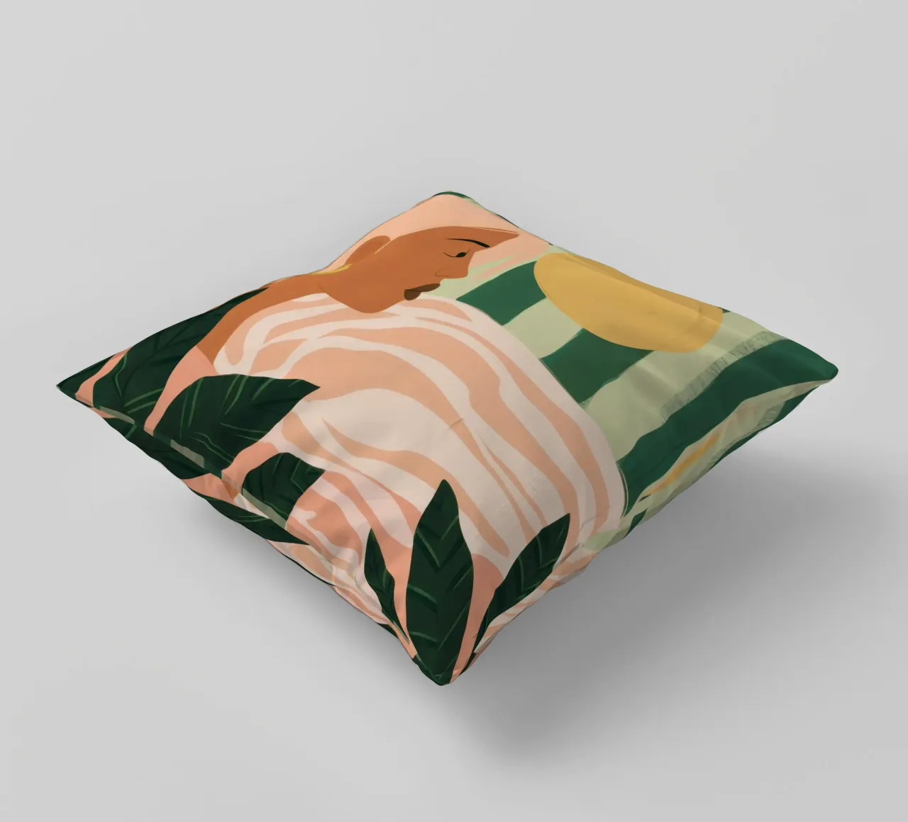 Due donne di profilo cuscino da Thistle Bloom