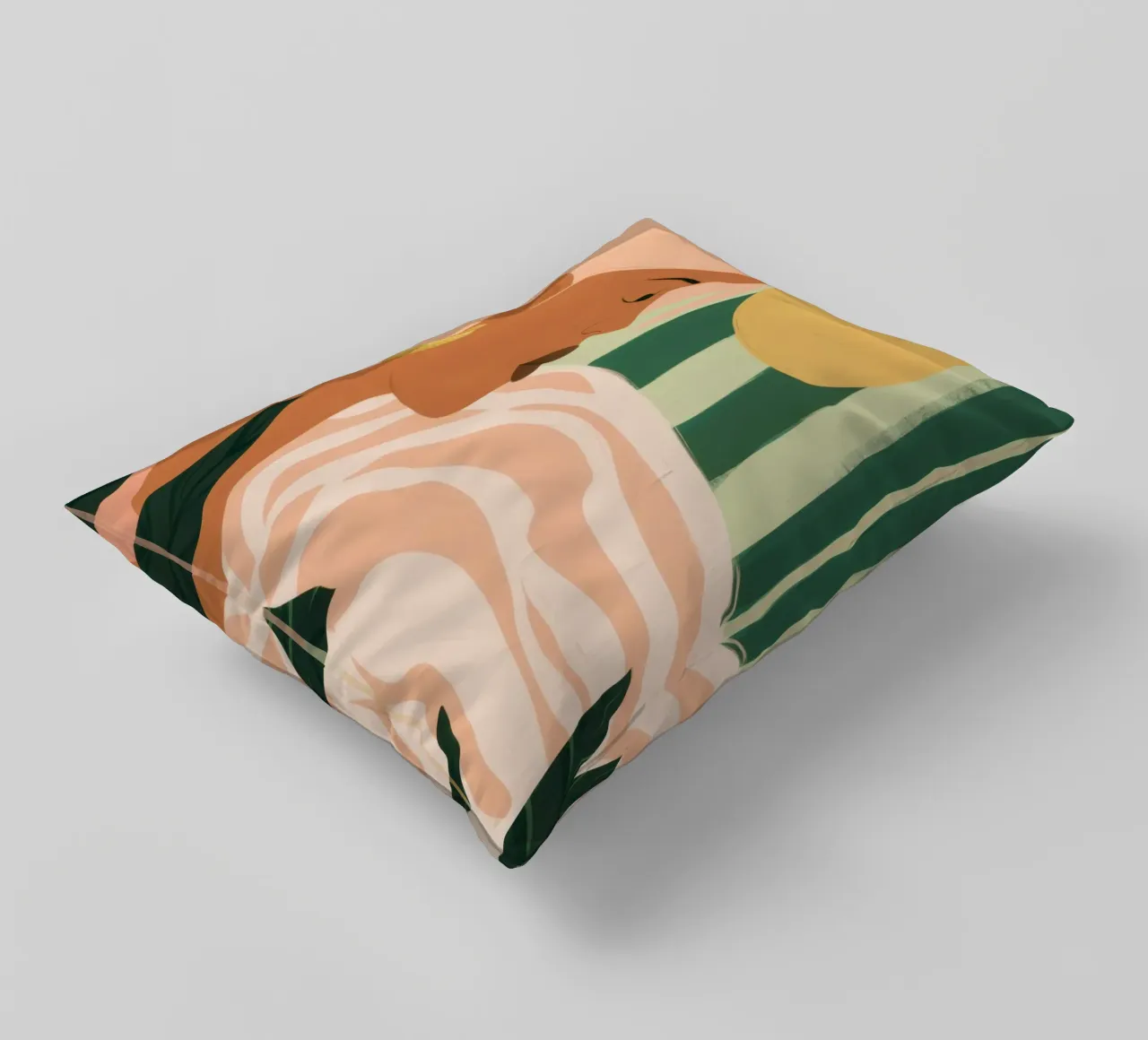 Due donne di profilo cuscino da Thistle Bloom