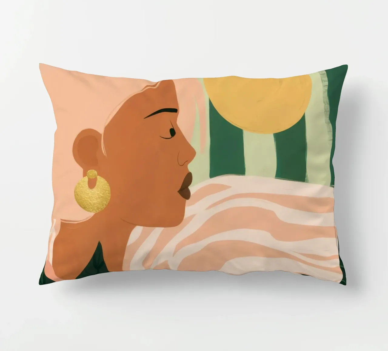 Due donne di profilo cuscino da Thistle Bloom