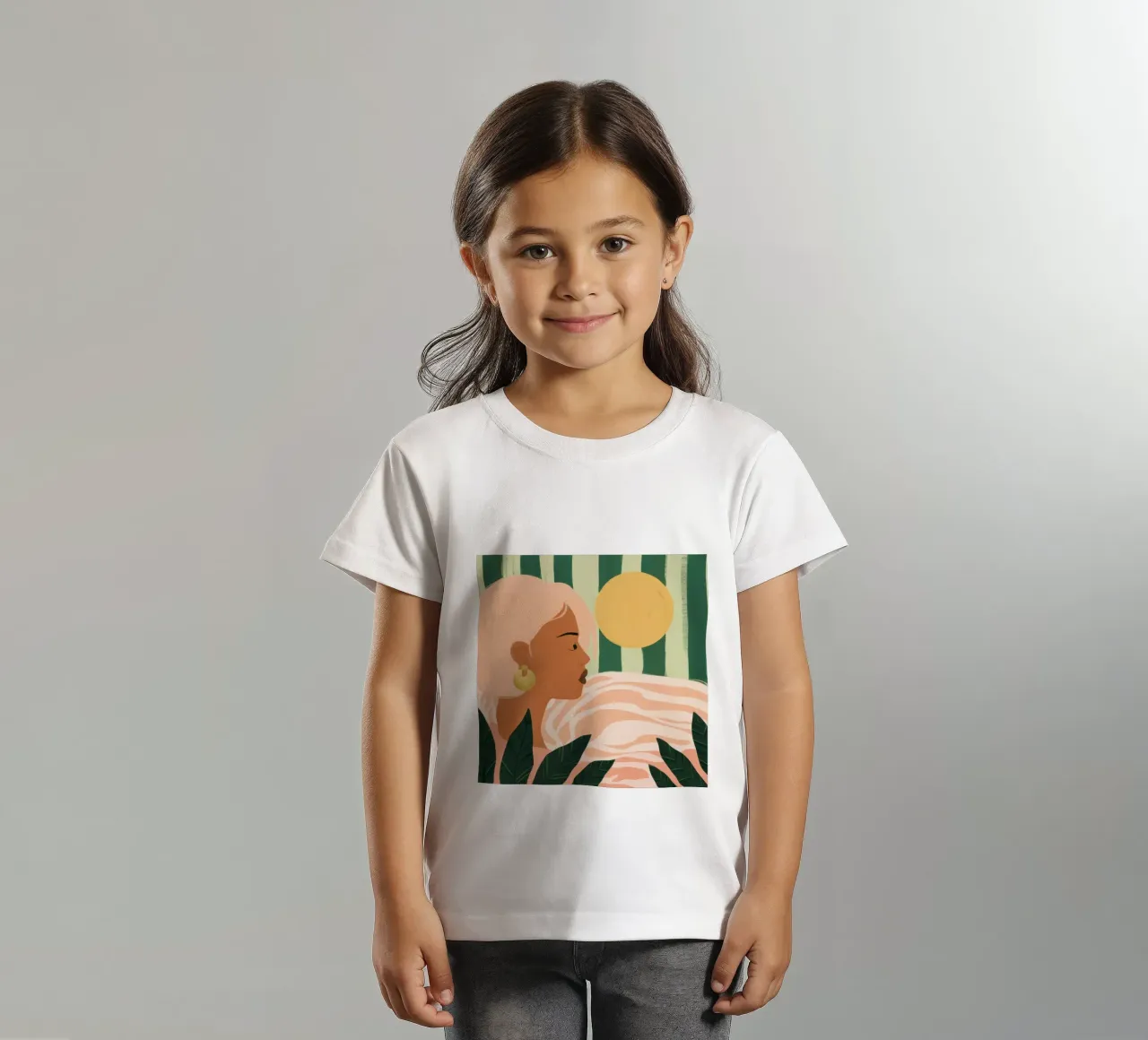 Due donne di profilo t-shirt bambini da Thistle Bloom