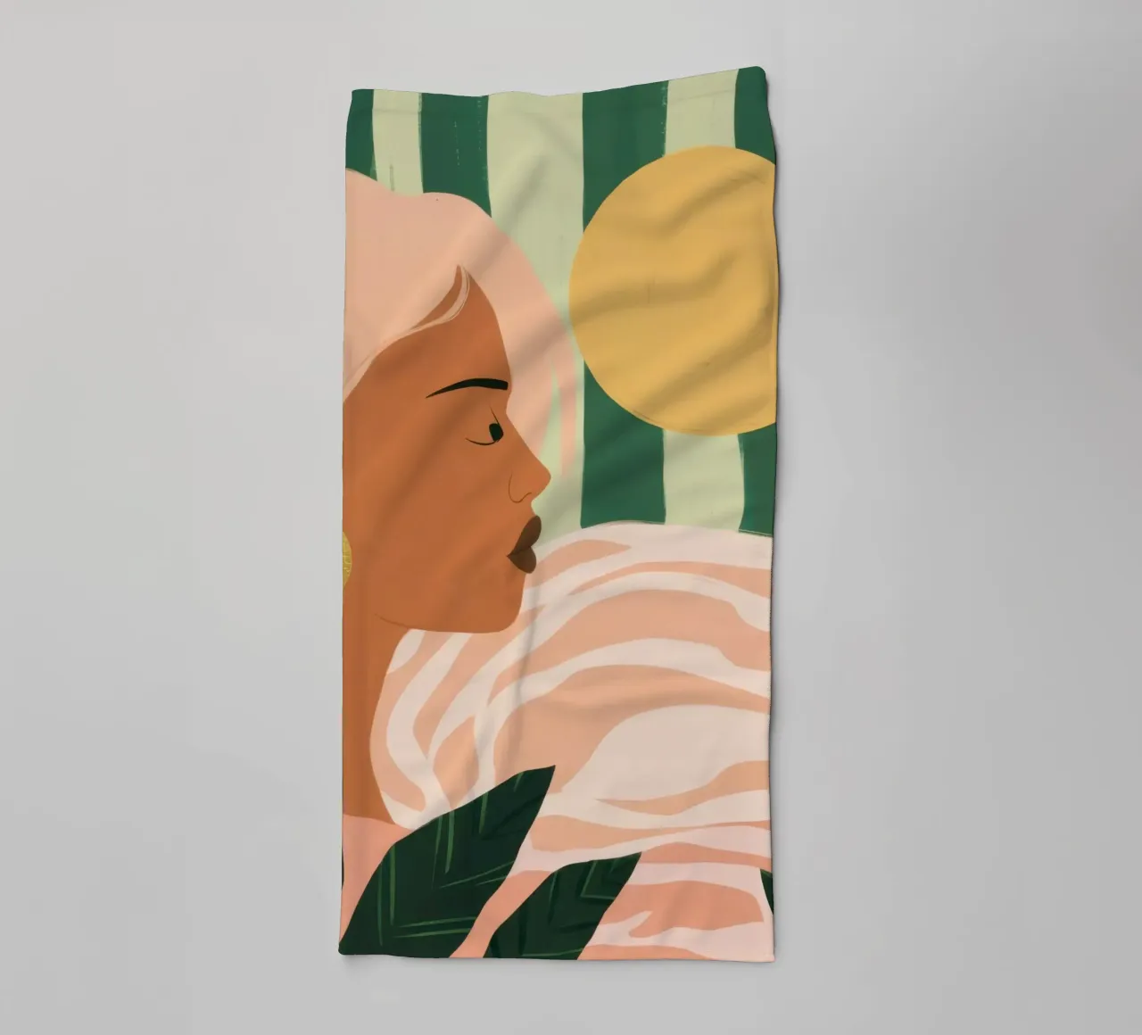 Due donne di profilo asciugamano da bagno da Thistle Bloom