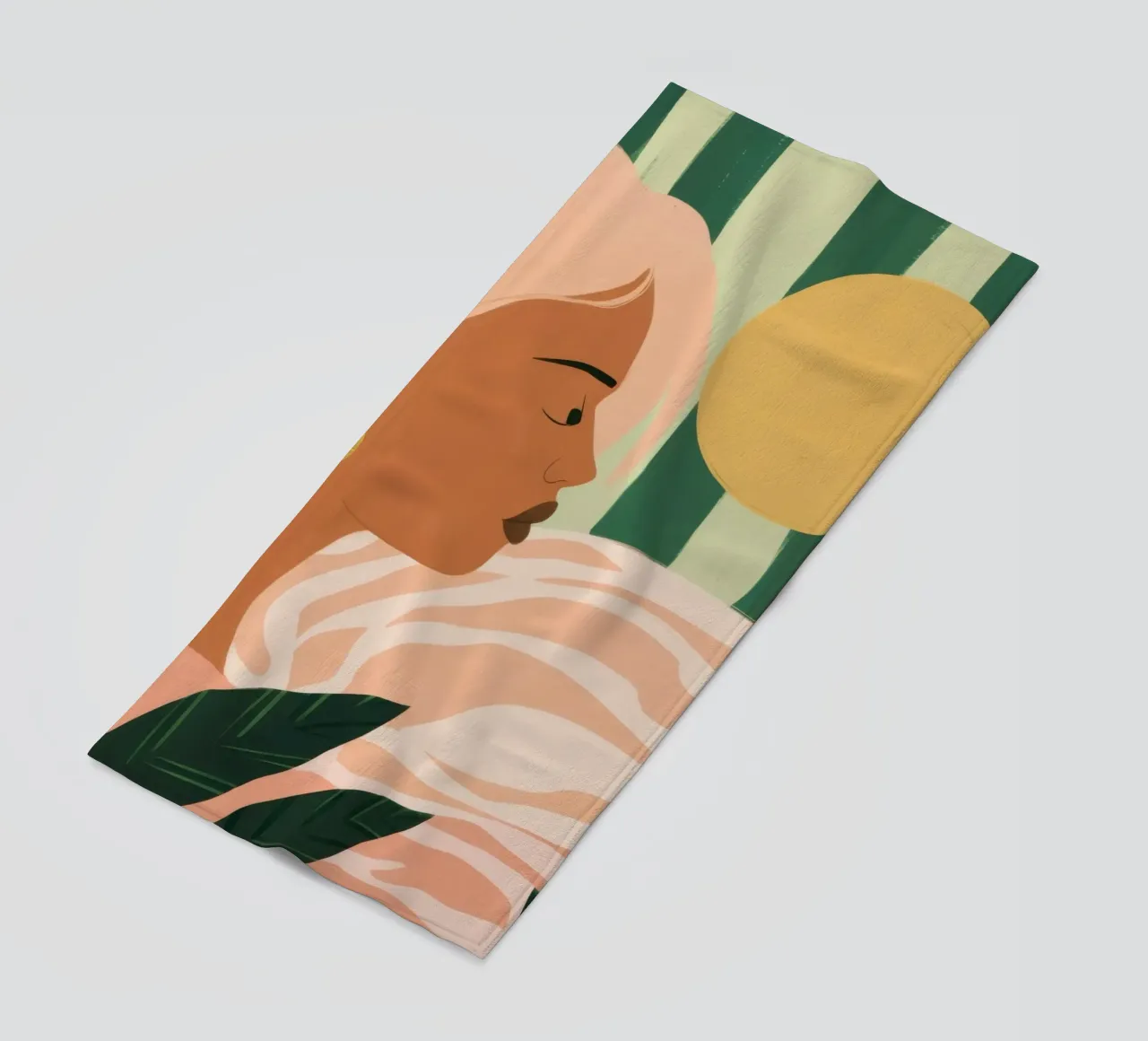 Due donne di profilo telo mare da Thistle Bloom