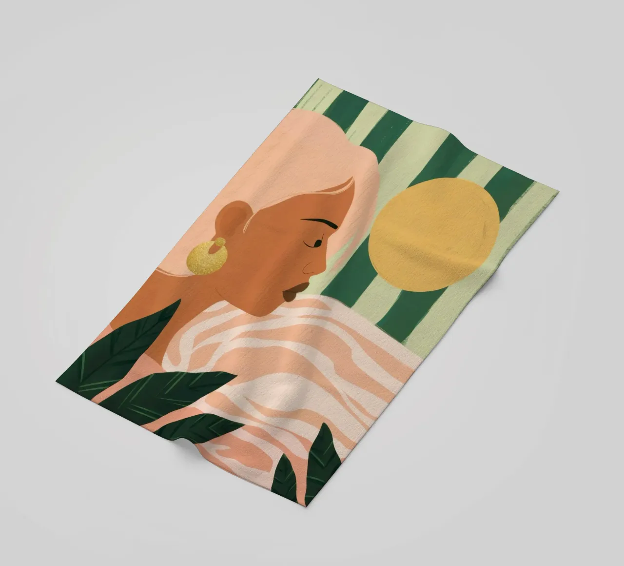 Due donne di profilo telo mare da Thistle Bloom