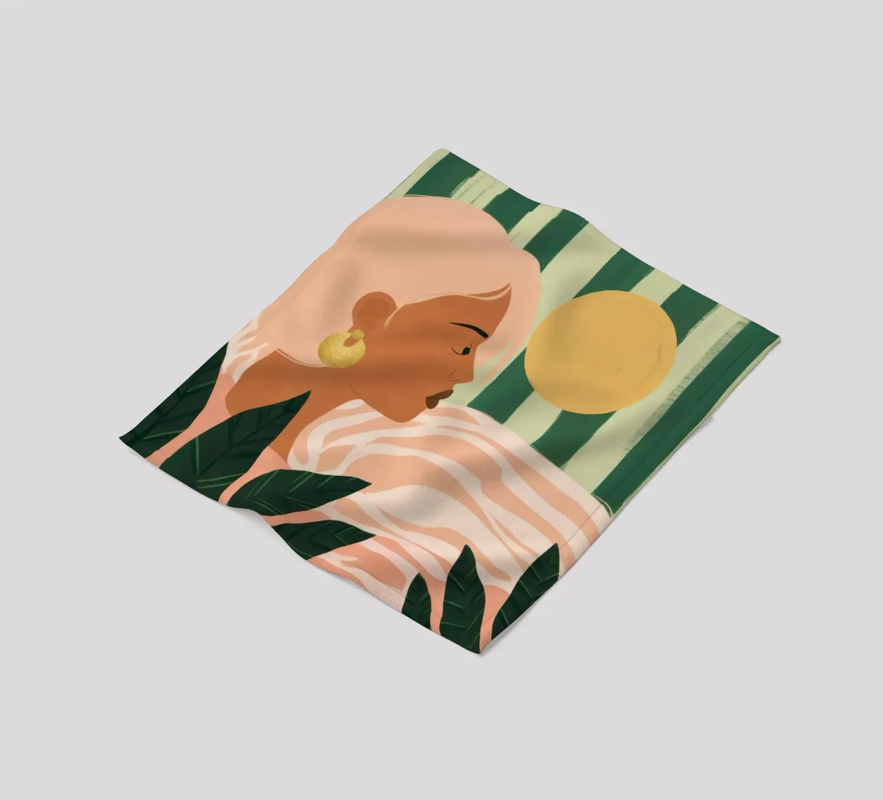 Due donne di profilo coperta in pile da Thistle Bloom