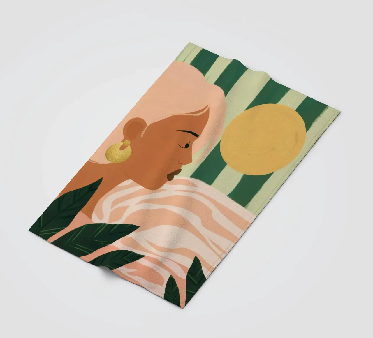 Due donne di profilo coperta in pile da Thistle Bloom