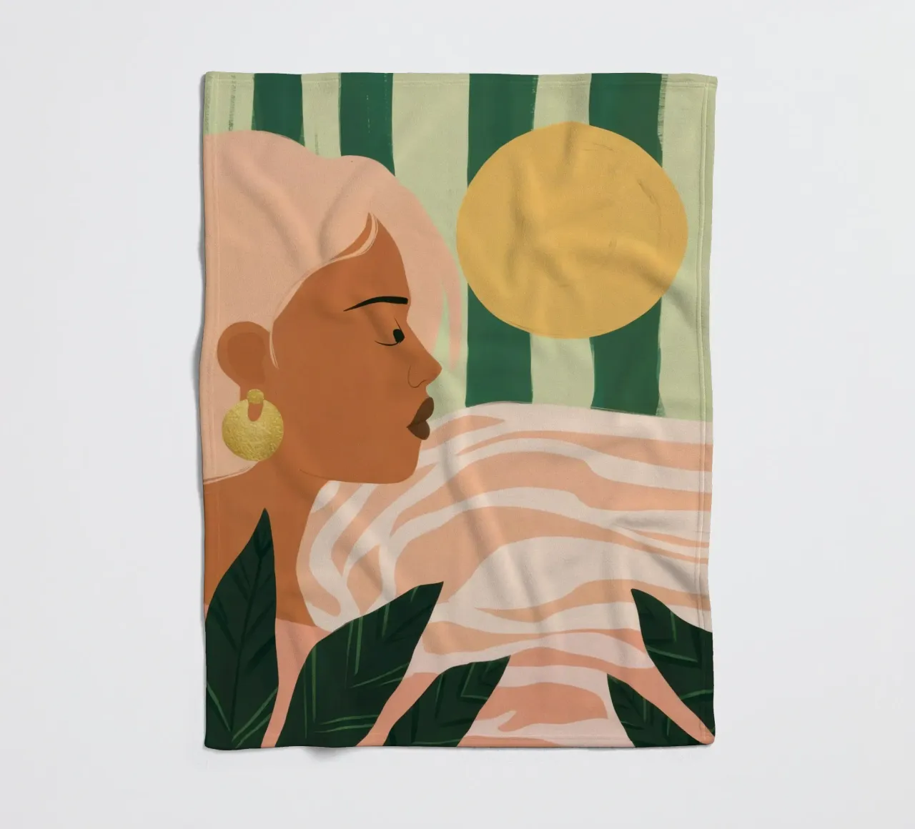 Due donne di profilo coperta in pile da Thistle Bloom