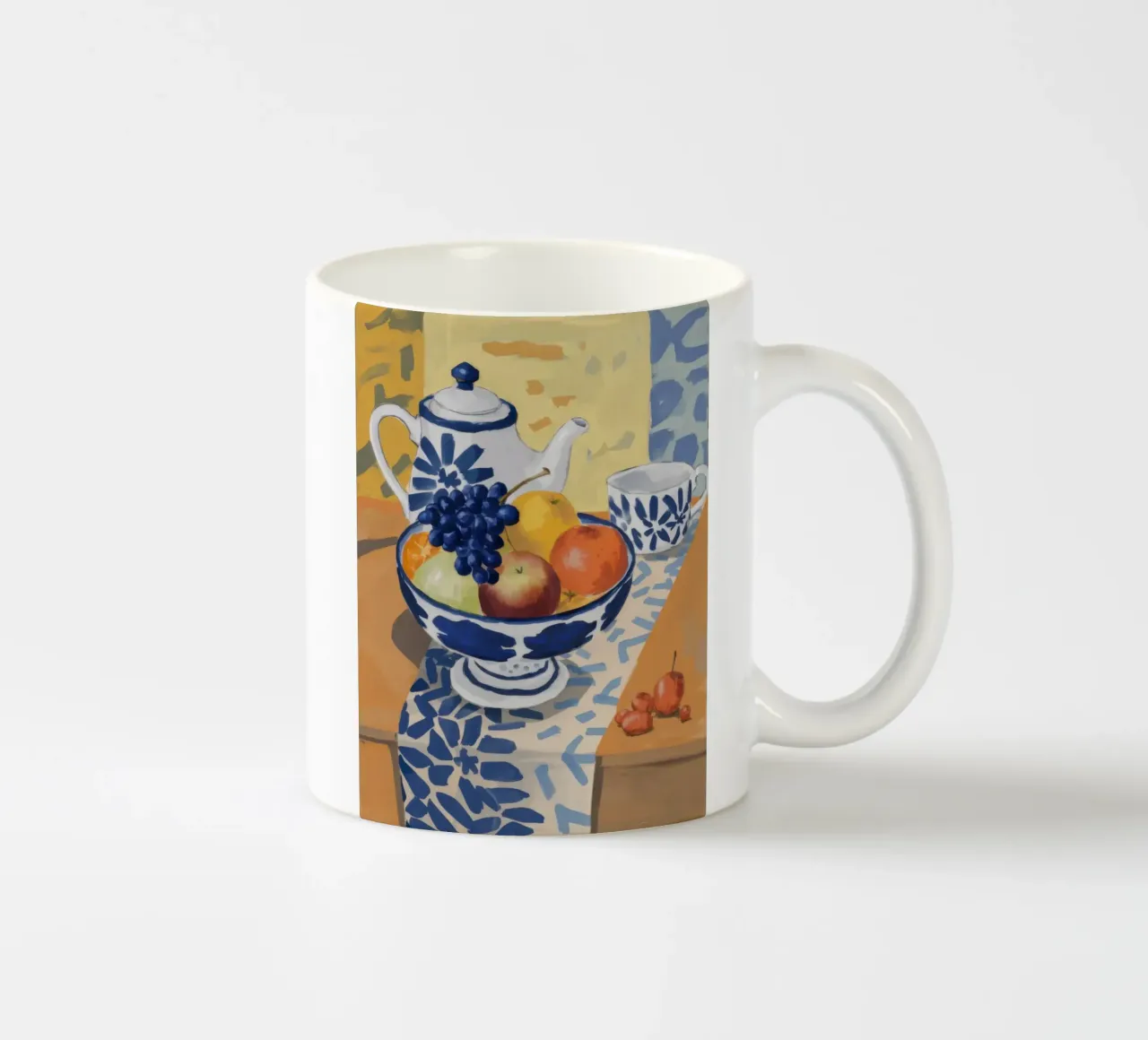 Natura morta di frutta classica tazza in ceramica da Gaia Viesta