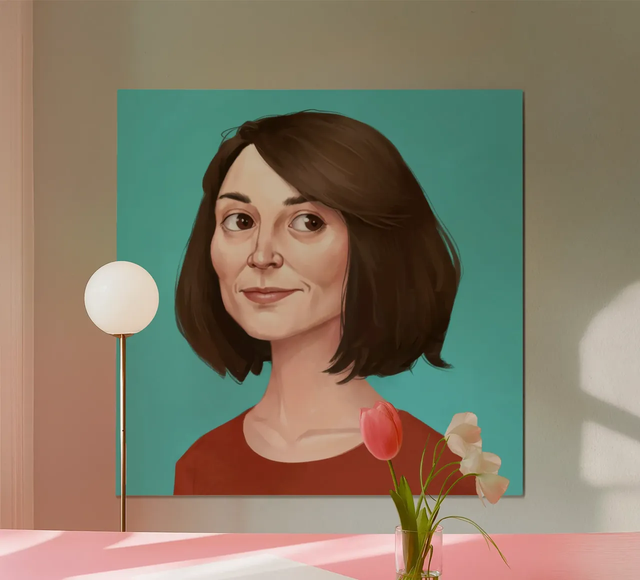 Ritratto con sorriso gentile poster da Luna Aura